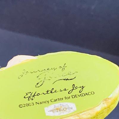 LOT 29: Angelic Collection of Figurines & Stain Glass Book- 2003 Demdaco Nancy Carter Angel, Precious Moments & more