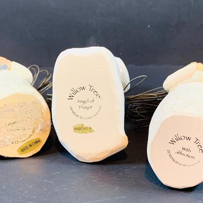 LOT 29: Angelic Collection of Figurines & Stain Glass Book- 2003 Demdaco Nancy Carter Angel, Precious Moments & more