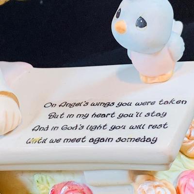 LOT 29: Angelic Collection of Figurines & Stain Glass Book- 2003 Demdaco Nancy Carter Angel, Precious Moments & more