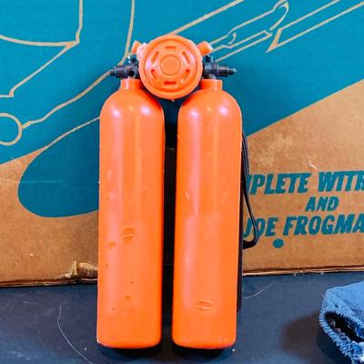 LOT 30: G.I Joe Official Sea Sled and Frogman Action Figure with Cave In Original Box