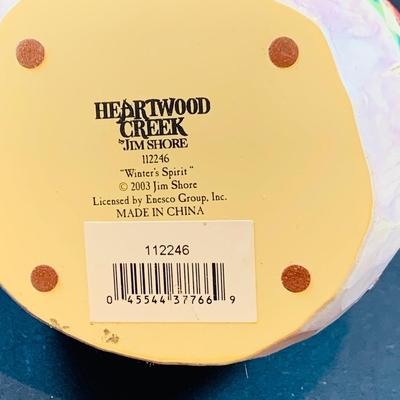 LOT 35: Set of 2 Jim Shore Snowmen - "Share the Story of Christmas "Nativity Snowman” and "Winter Spirit”