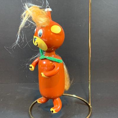 LOT:36: DeCarlini Blown Glass Ornaments Including Duck, Bears, Santas, Raggedy Ann & Andy Snowmen and More