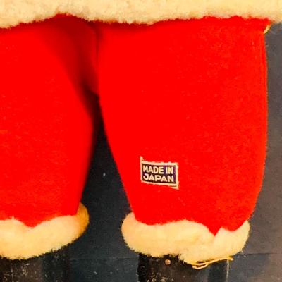 LOT 41: Vintage Christmas Collection Including a Knee Hugger Elf, a Doll with a Santa Mask, Bobbing Head Deer, Milk Glass Bowl and Much More