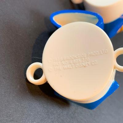 LOT43: Vintage Disney Collection Including Marx Plastic Figurines, Character Necklaces, Mickey Bag and Much More