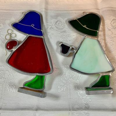 LOT:48: Collection of 6 Stain Glass Sun-catchers Including 3 Holiday and More