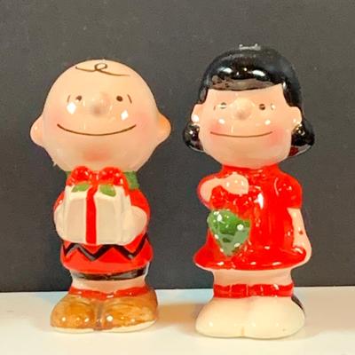 LOT 50: Vintage Charlie Brown/ Peanuts 1966 Figurines/Ornaments Including Snoopy, Lucy Linus, Schroeder Woodstock and More