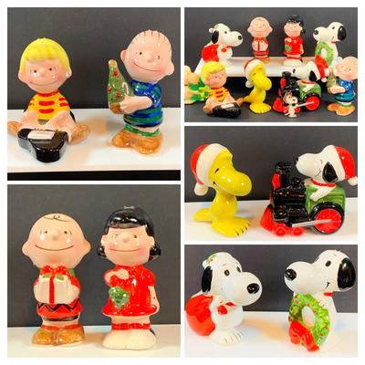 LOT 50: Vintage Charlie Brown/ Peanuts 1966 Figurines/Ornaments Including Snoopy, Lucy Linus, Schroeder Woodstock and More