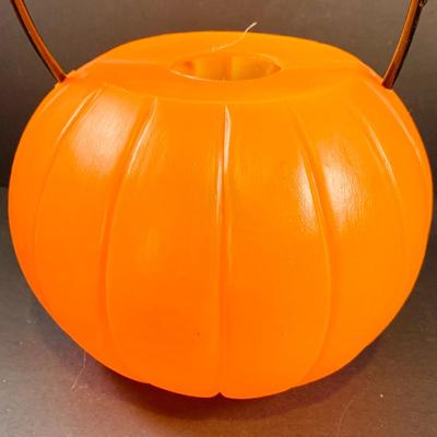LOT 51: Assortment of Mini Jack-o-Lantern Buckets and Rosbro Style Pumpkin Head Scarecrow and More