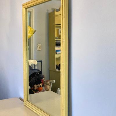 LOT 55: Vintage Six Piece Painted Wood with Micarta Laminate Top Bedroom Set and Table Lamp