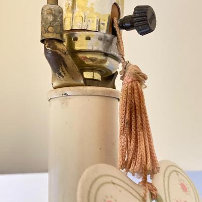 LOT 55: Vintage Six Piece Painted Wood with Micarta Laminate Top Bedroom Set and Table Lamp