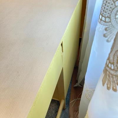 LOT 55: Vintage Six Piece Painted Wood with Micarta Laminate Top Bedroom Set and Table Lamp