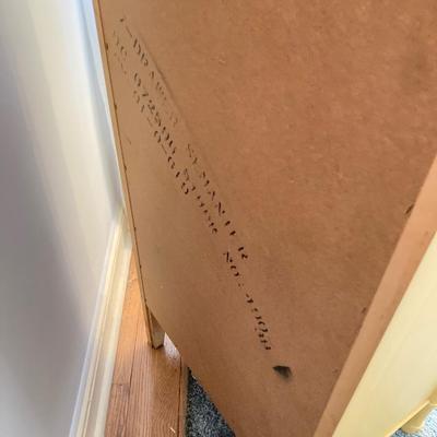 LOT 55: Vintage Six Piece Painted Wood with Micarta Laminate Top Bedroom Set and Table Lamp