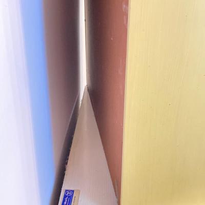 LOT 55: Vintage Six Piece Painted Wood with Micarta Laminate Top Bedroom Set and Table Lamp