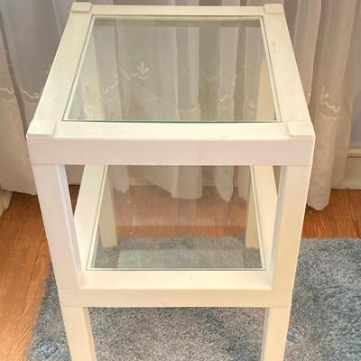 LOT 56: Vintage Sony Clock Radio Model TFM-C550W, French Style Princess Telephone and End Table