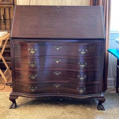 LOT 57: Vintage / Antique Mahogany Association, Inc. Maddox Tables "Mad-Ox" Secretary Desk