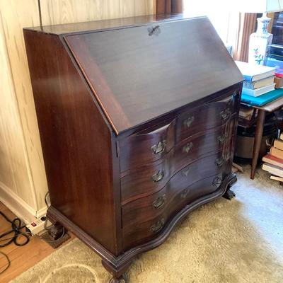 LOT 57: Vintage / Antique Mahogany Association, Inc. Maddox Tables "Mad-Ox" Secretary Desk