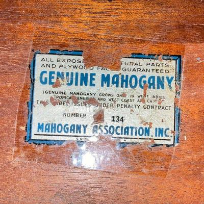 LOT 57: Vintage / Antique Mahogany Association, Inc. Maddox Tables "Mad-Ox" Secretary Desk