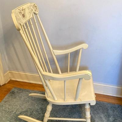 LOT 58: Painted Wooden Rocking Chair