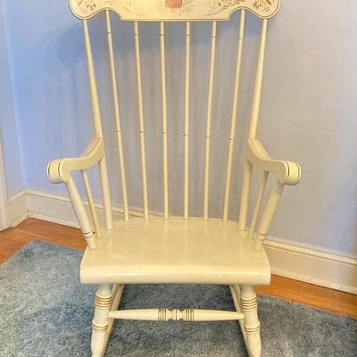 LOT 58: Painted Wooden Rocking Chair