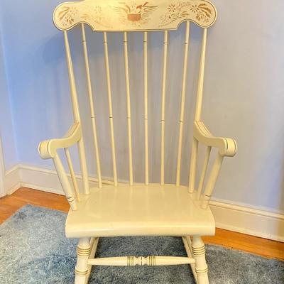 LOT 58: Painted Wooden Rocking Chair