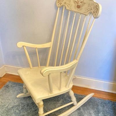 LOT 58: Painted Wooden Rocking Chair