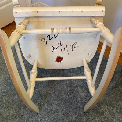 LOT 58: Painted Wooden Rocking Chair