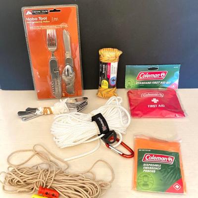 LOT 60: Jeep Backpack, Vintage Military Flasks, Survival Tools and Essentials