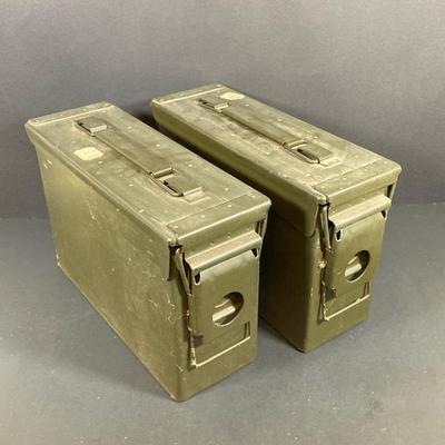 LOT 64: Boy Scout Collection, Radio Lantern in Original Box, Military Storage Boxes and More