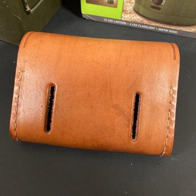 LOT 64: Boy Scout Collection, Radio Lantern in Original Box, Military Storage Boxes and More