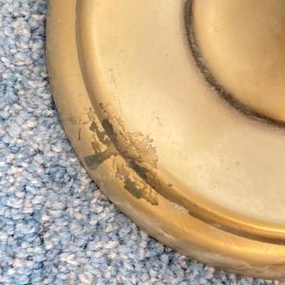 LOT 65: Vintage Hurricane Style Hand Painted Lantern Brass Floor Lamp