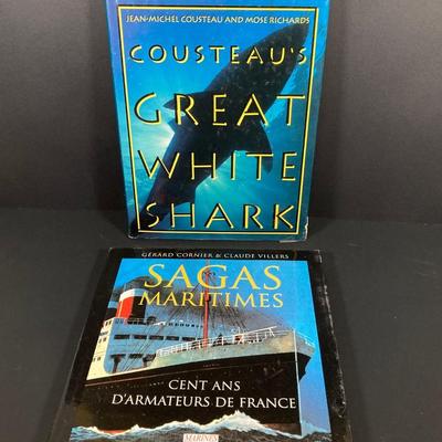 LOT 66: Nautical Collection - Decorative Carved Wooden Figurines, Sea Horses, Made in Spain Bowl, Books and More