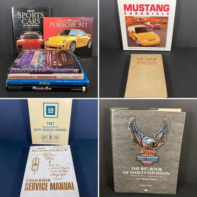 LOT 68: Collection of Automobile Books and Vintage Manuals