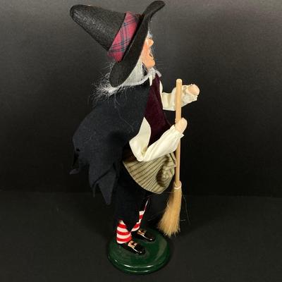 LOT 72: Byers' Choice Ltd Halloween Witch, Halloween Black Cat and Hand Made Witch