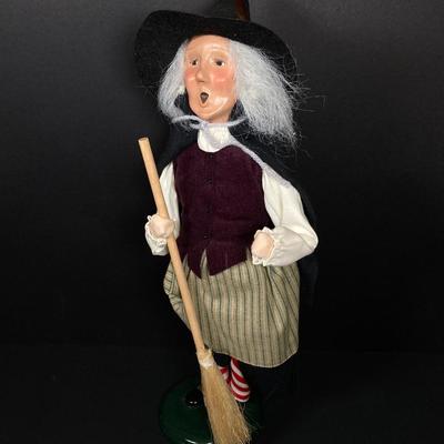 LOT 72: Byers' Choice Ltd Halloween Witch, Halloween Black Cat and Hand Made Witch