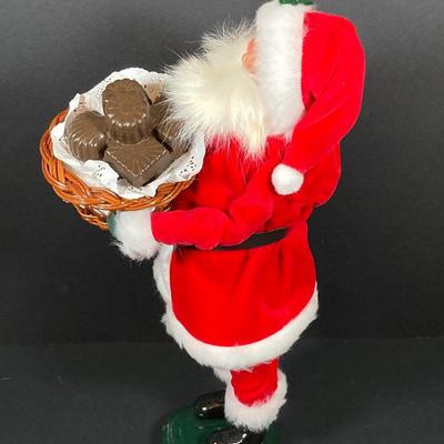 LOT 73: Byers' Choice Ltd Santa Claus with Basket of Chocolate, Byers' Choice Pair of Carolers and Decorative Ornaments
