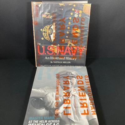 LOT 75: Nautical Books, Flags (Spain, Cuba and USA), Brass Plate and Mini Spittoon, Napolean Figurine and More