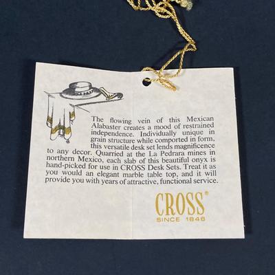 LOT 78: Pedrara Onyx Cross Pen Desk Set - (New in Original Box) #5203