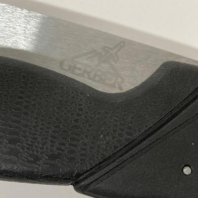 LOT 80: Gerber 13 inch Folding Saw, Swiss Brand Army Knife and Kutmaster Folding Knife