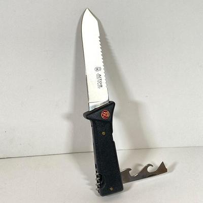 LOT 81: Vintage Aitor Made in Spain Fixed Blade Utility Knife with Sheath