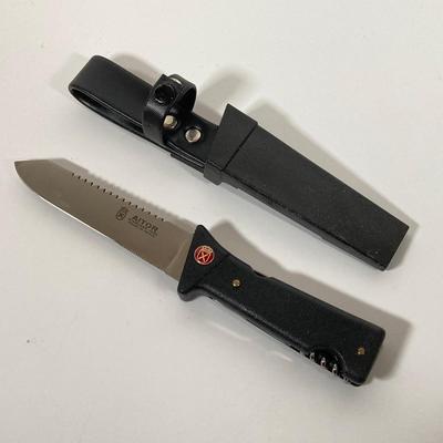 LOT 81: Vintage Aitor Made in Spain Fixed Blade Utility Knife with Sheath
