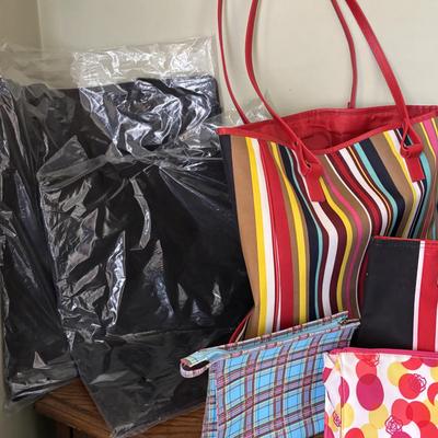 LOT:83: Large Assortment of Bags, Totes Make-up Cases and More