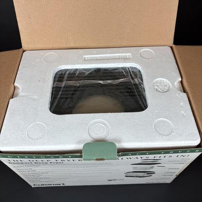 LOT 84: Cuisinart Compact Deep Fryer In Box, (2) Cuisinart 10" Frittata Pans, Glass Gravy Separator in Box, Cutting Board and More