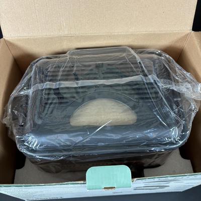 LOT 84: Cuisinart Compact Deep Fryer In Box, (2) Cuisinart 10" Frittata Pans, Glass Gravy Separator in Box, Cutting Board and More