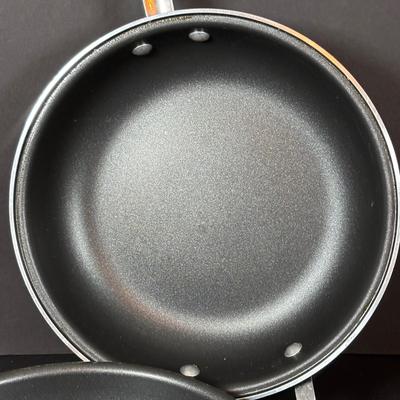 LOT 84: Cuisinart Compact Deep Fryer In Box, (2) Cuisinart 10" Frittata Pans, Glass Gravy Separator in Box, Cutting Board and More