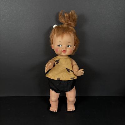 LOT 87: Vintage Toy Collection Pebbles Doll, Doll Cloths, Peter Rabbit Plush and More