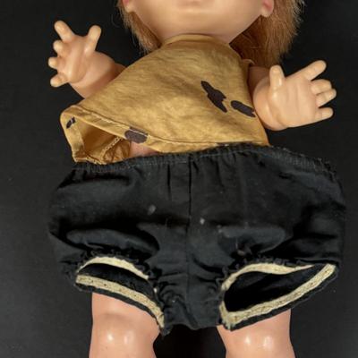 LOT 87: Vintage Toy Collection Pebbles Doll, Doll Cloths, Peter Rabbit Plush and More