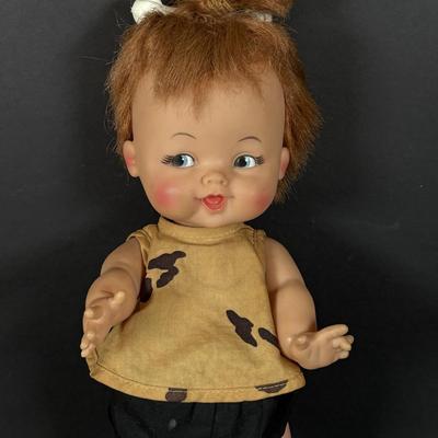 LOT 87: Vintage Toy Collection Pebbles Doll, Doll Cloths, Peter Rabbit Plush and More