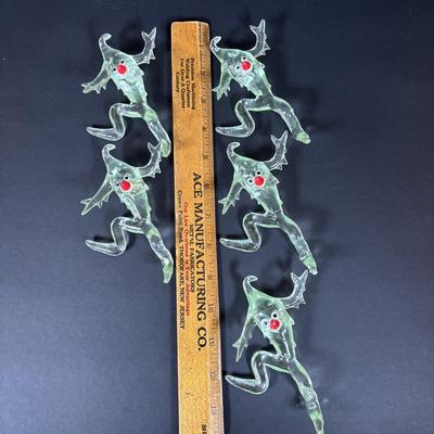 LOT 88: Set of 5 MCM Icy the Icicle Man Lucite/Acrylic Ornament Designed by George Fusek, a Group Icicle Light Covers and Bell Shaped...