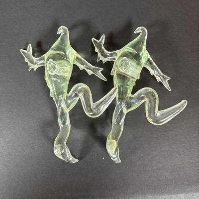 LOT 88: Set of 5 MCM Icy the Icicle Man Lucite/Acrylic Ornament Designed by George Fusek, a Group Icicle Light Covers and Bell Shaped...