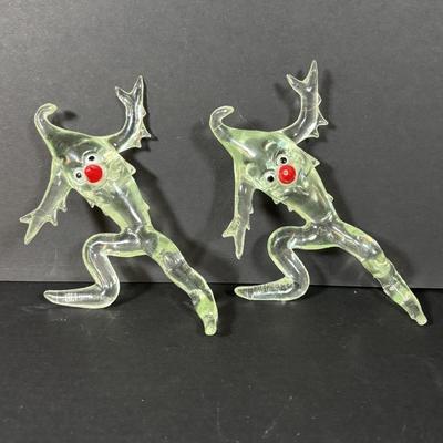 LOT 89: Set of 5 MCM "Icy the Icicle Man" Lucite/Acrylic Ornament Designed by George Fusek and a Group of Icicle Light Covers...